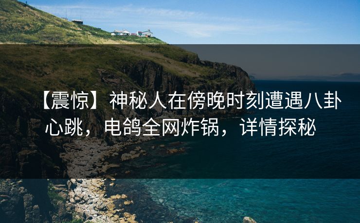 【震惊】神秘人在傍晚时刻遭遇八卦心跳，电鸽全网炸锅，详情探秘