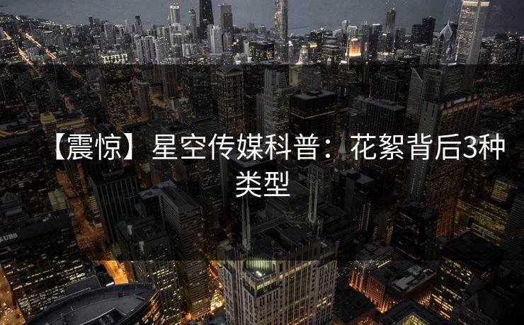 【震惊】星空传媒科普：花絮背后3种类型