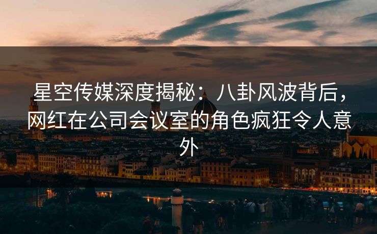 星空传媒深度揭秘：八卦风波背后，网红在公司会议室的角色疯狂令人意外